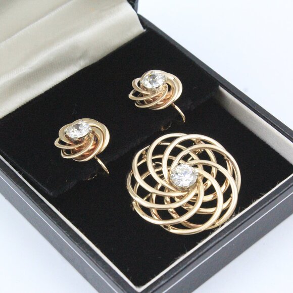 F & F Felger For Tiffany & Co 14K Gold 3.36 Carats Diamond VS1 S1 Jewelry Suite - Picture 3 of 16